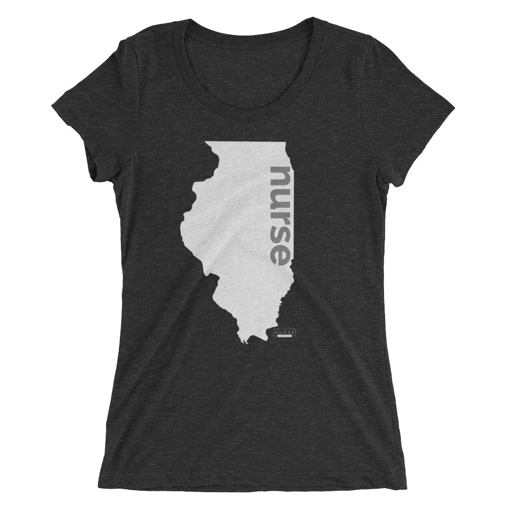 Illinois Nurse State Ladies' short sleeve t-shirt