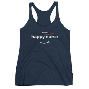 "Happy Student Nurse" Women's Racerback Tank
