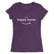 "Happy Nurse" Ladies' short sleeve t-shirt (3 Colors)